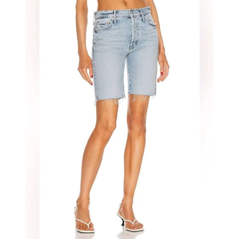 Mother Denim Shorts The Trickster Short Fray 26 Blue Win Some Lose Some HighRise